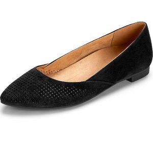 Vionic Gem Posey Pointed Toe Suede Flat